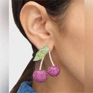 ✨️🍒 BaubleBar Pick Of The Bunch Cherry Sweet Dangle Statement Earrings ✨️🍒